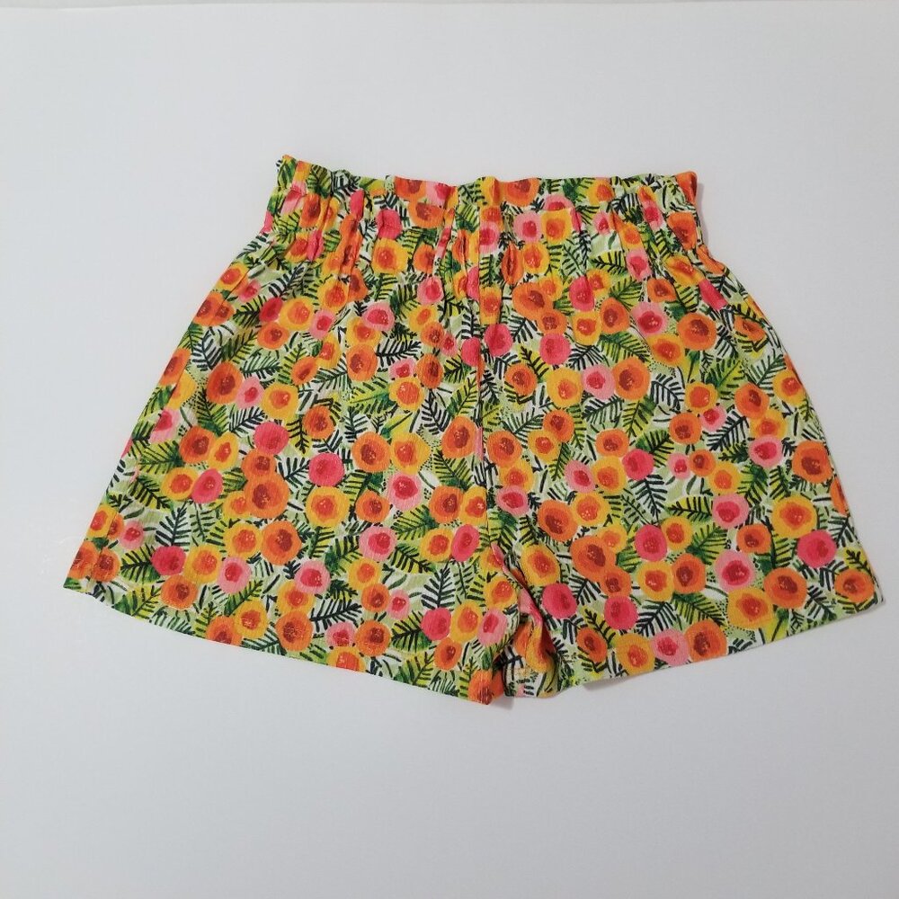 Mayoral little girl floral lightweight summer shorts size 7 (F14)